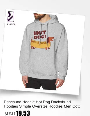 Daschund худи хот-дог такса Толстовки Простые большие толстовки мужские хлопковые с длинным рукавом Уличная одежда черный пуловер Толстовка