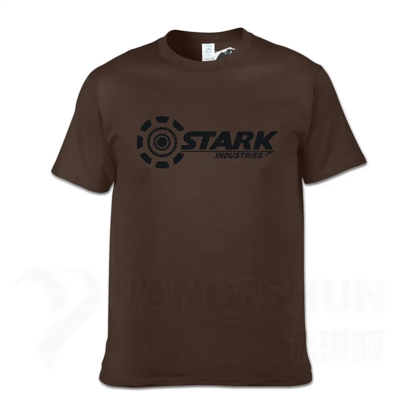 Chocolate 2 Безупречные отрасли футболки Tony Stark iron man летние брендовые хлопковые футболки 16 цветов повседневные футболки с короткими рукавами для фитнеса - Цвет: Chocolate 2