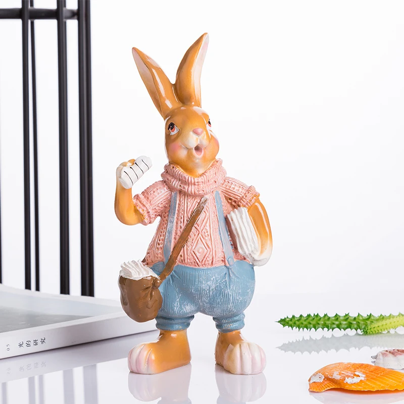 Средние фигурки домашний зеленый милый кролик Семья Рождество друзья девушка