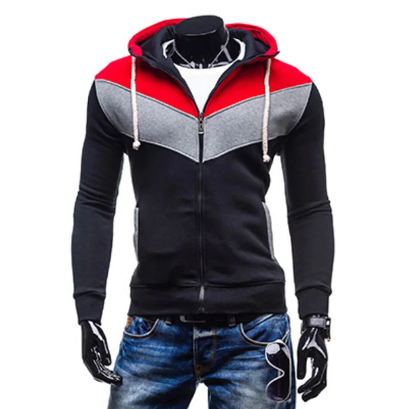 Новое поступление модный пэчворк Цвет весна/осень толстовки с капюшоном