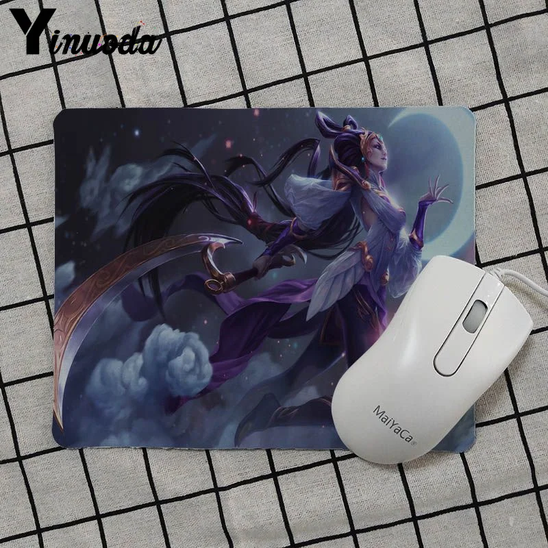 No Lock Edge18x22cm Yinuoda высокое качество Diana League of legends резиновая мышь прочный коврик для мыши на стол NotebookAnti-Slip лучший выбор коврик для мыши геймер - Цвет: No Lock Edge18x22cm