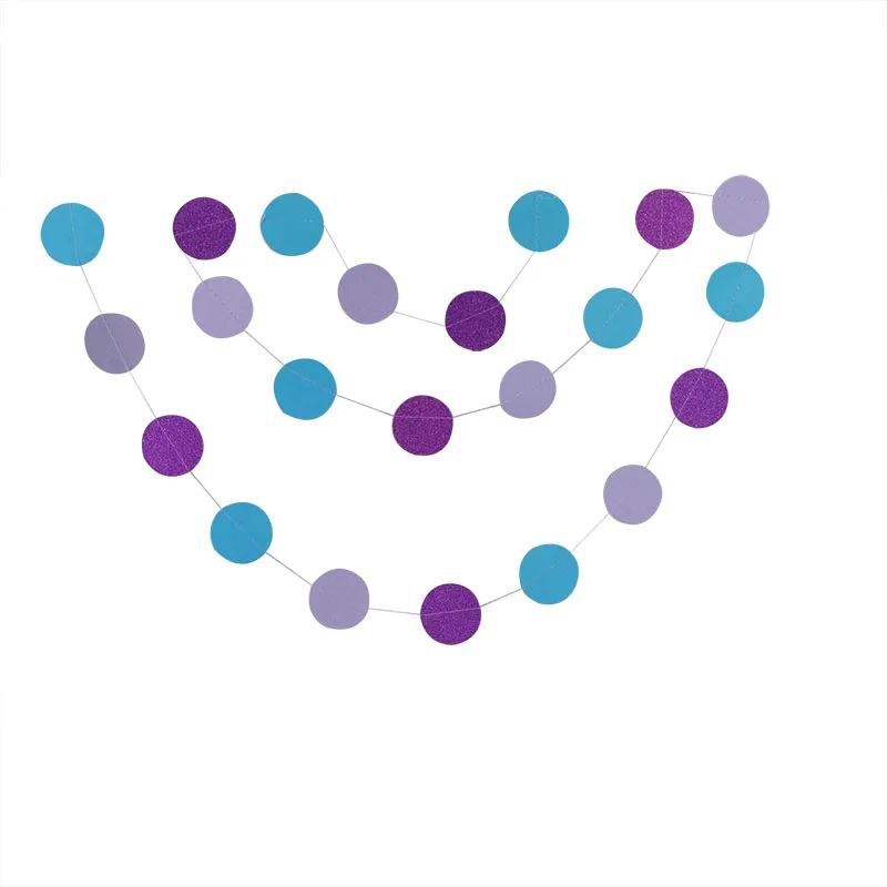 Blue purple 5 см золотое кольцо в горошек баннер-гирлянда Висячие банты детский душ Свадебный декор для комнаты Дети День рождения принадлежности - Цвет: Blue purple