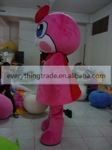 Hot selling 2014 Adult cartoon lovely big eyes pink doll mascot costume suit fancy dress party costumes adult size|costum|costume blackadult topics |