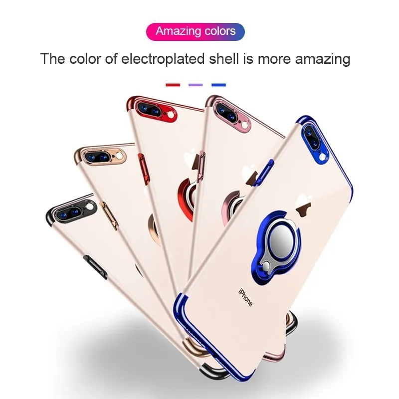 Чехол для телефона с покрытием IPhone 7 чехол Iphone X XR XS MAX 6 6s 8 Plus 3 в 1 прозрачный