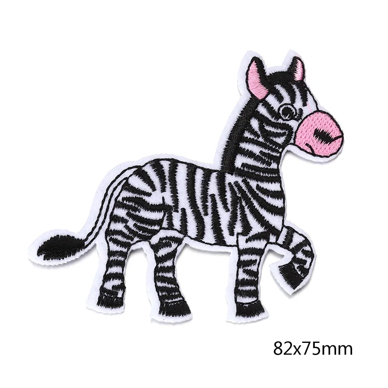 1 шт. нашивки с вышивкой зебры для одежды железные Аппликации наклейки