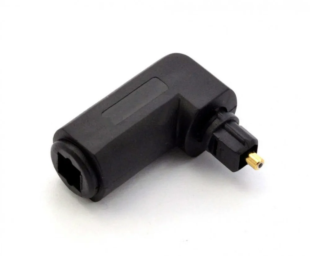 10pcs/Lot TOSLINK Right Angle Digital Optical Audio Adapter 90 Degree Rotatable Adaptor SPDIF Free shipping | Электроника