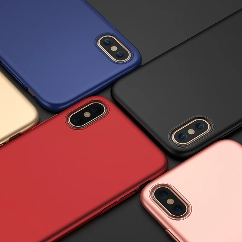 FLOVEME Роскошные гладкие телефонные чехлы для iPhone X чехол 6 6s 7 8 Plus матовые