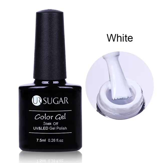 White Ur Sugar, 7,5 мл, цветочный Гель-лак, белый, прозрачный, Цветочный, цветной, УФ-Гель-лак для ногтей, долговечный, не впитывается, сделай сам, для дизайна ногтей, клей - Цвет: White