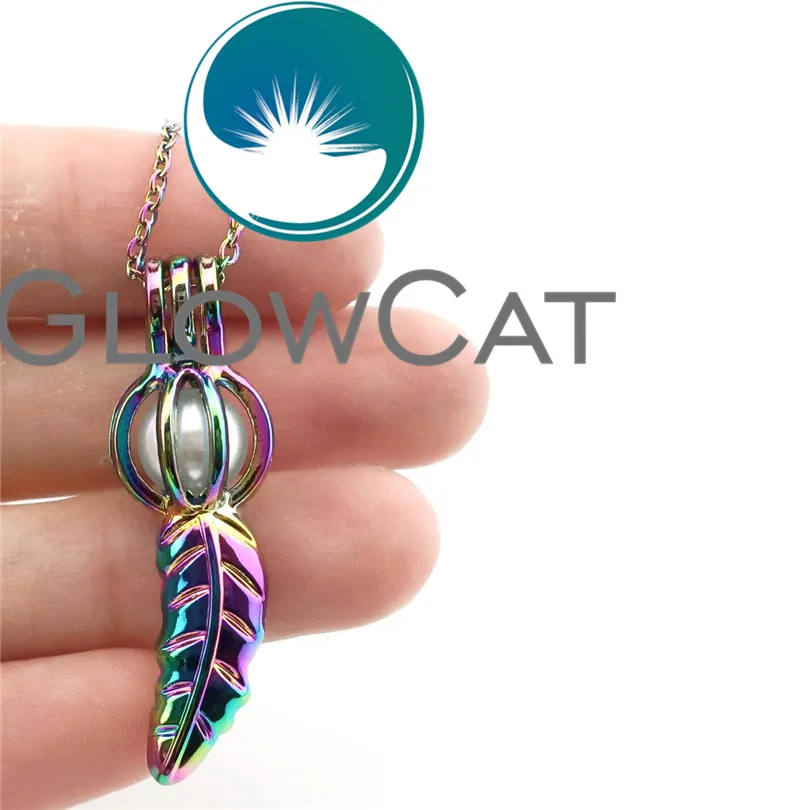 GLOWCAT R-C542 Радуга Цвет листья мяч бусины клетка кулон духи аэрозольный распылитель