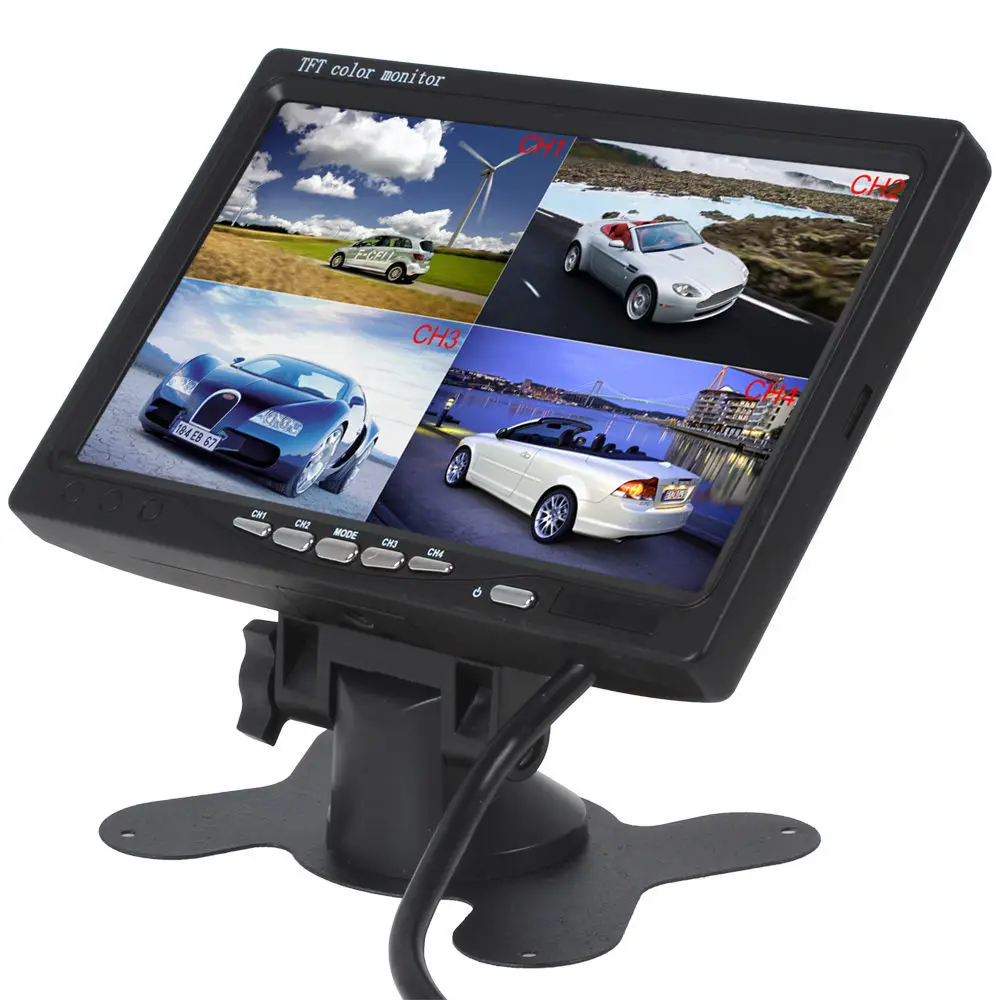 7 &quotвидео вход TFT lcd 4 Сплит четырехъядерный цветной экран монитор