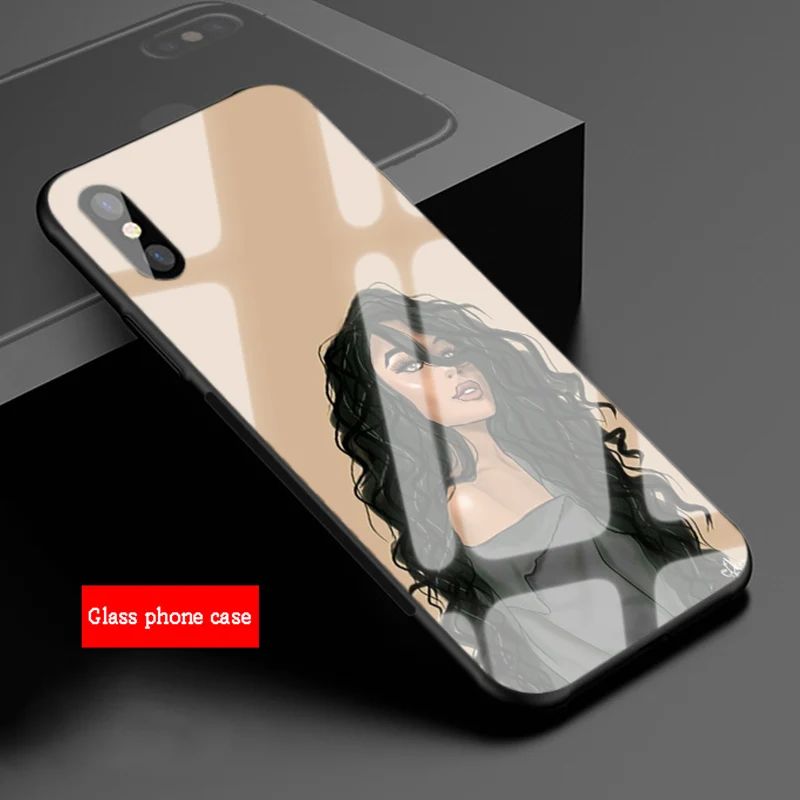 Милый в африканском стиле девушка чехол для телефона из закаленного стекла iPhone X