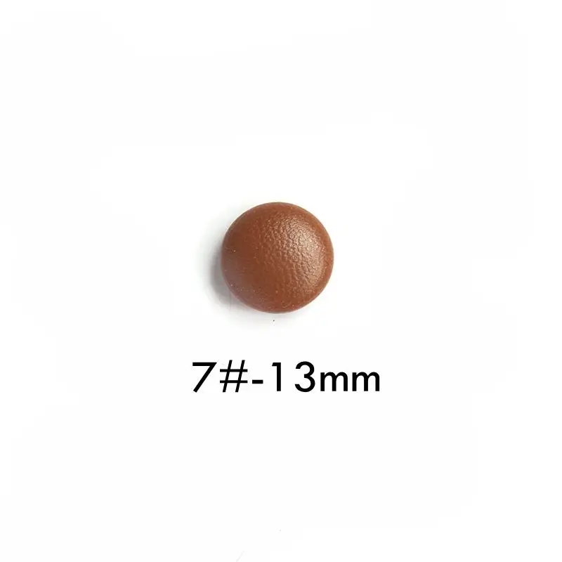 13mm-7 10mm 13mm Faux leather round cloth buckle DIY button jewelry material homemade bean earrings accessories a pack of 10 - Цвет: 13mm-7