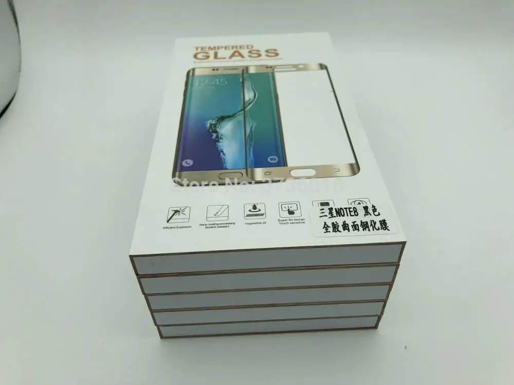 Полное покрытие клеящееся закаленное стекло для sm Note8 переднее Защитное стекло для экрана