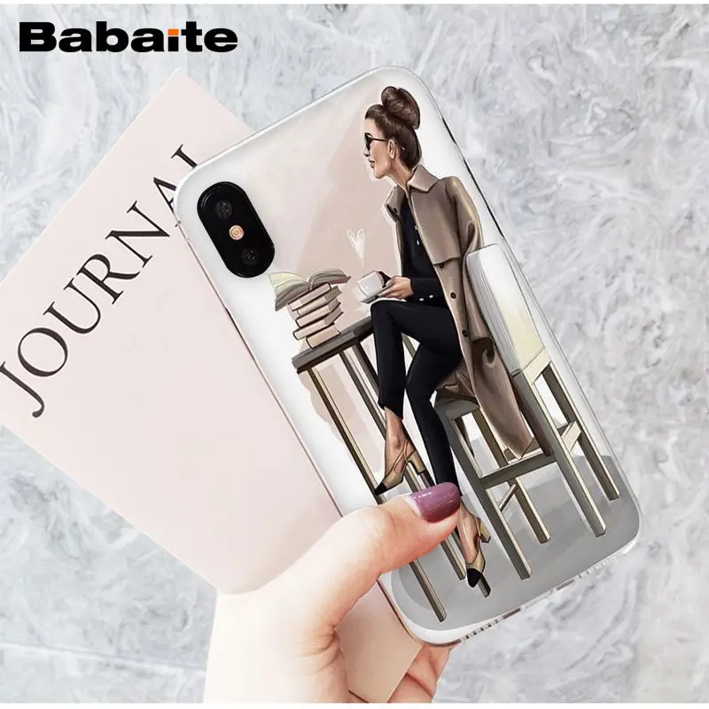 Babaite vogue girl boss Мягкий силиконовый прозрачный чехол для телефона Apple iPhone 8 7 6 6S Plus X XS MAX 5 5S SE XR Чехол для мобильного телефона