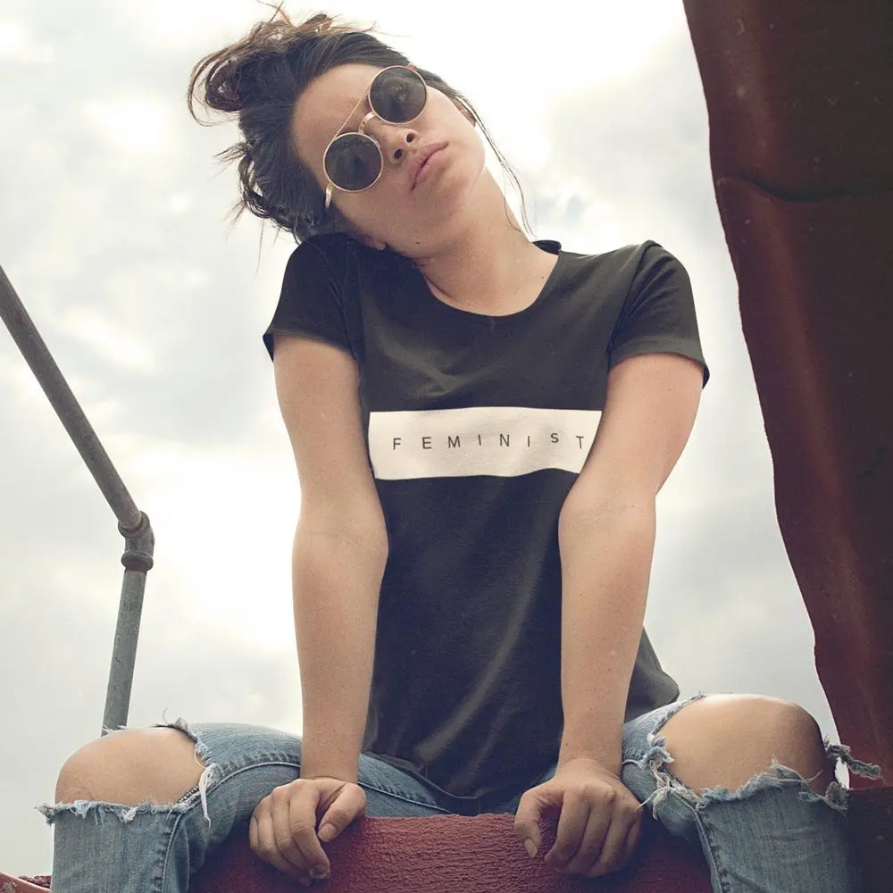 Простой женских футболка 90S Женская мода футболки Гранж эстетику camiseta tumblr Топы в