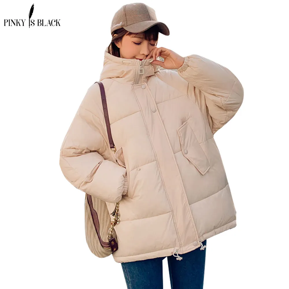 PinkyIsBlack мода плюс размер 2XL пуховики женские зимние пальто короткая утепленная теплая куртка пуховик с хлопковой подкладкой пальто