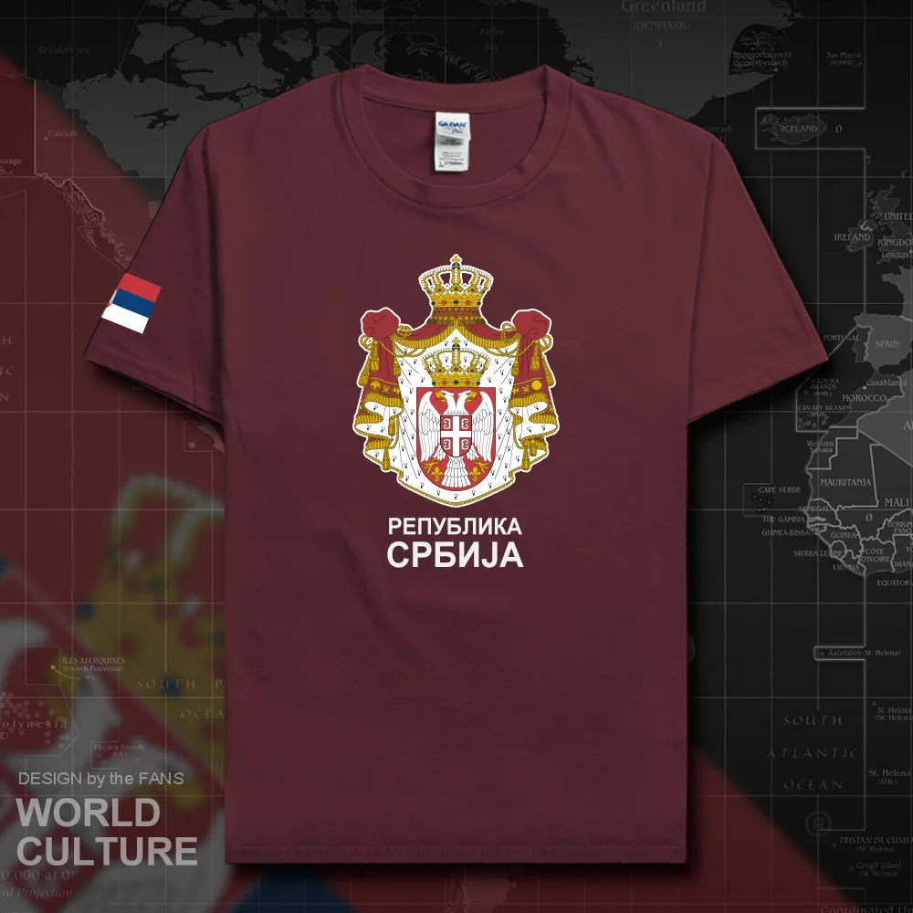 Сербские сербы Сербии Мужская футболка мода 2018 футболки национальная команда 100%
