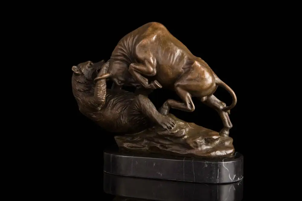 Голова искусства Ремесла Медная скульптура ремесла украшения животный бык рынок