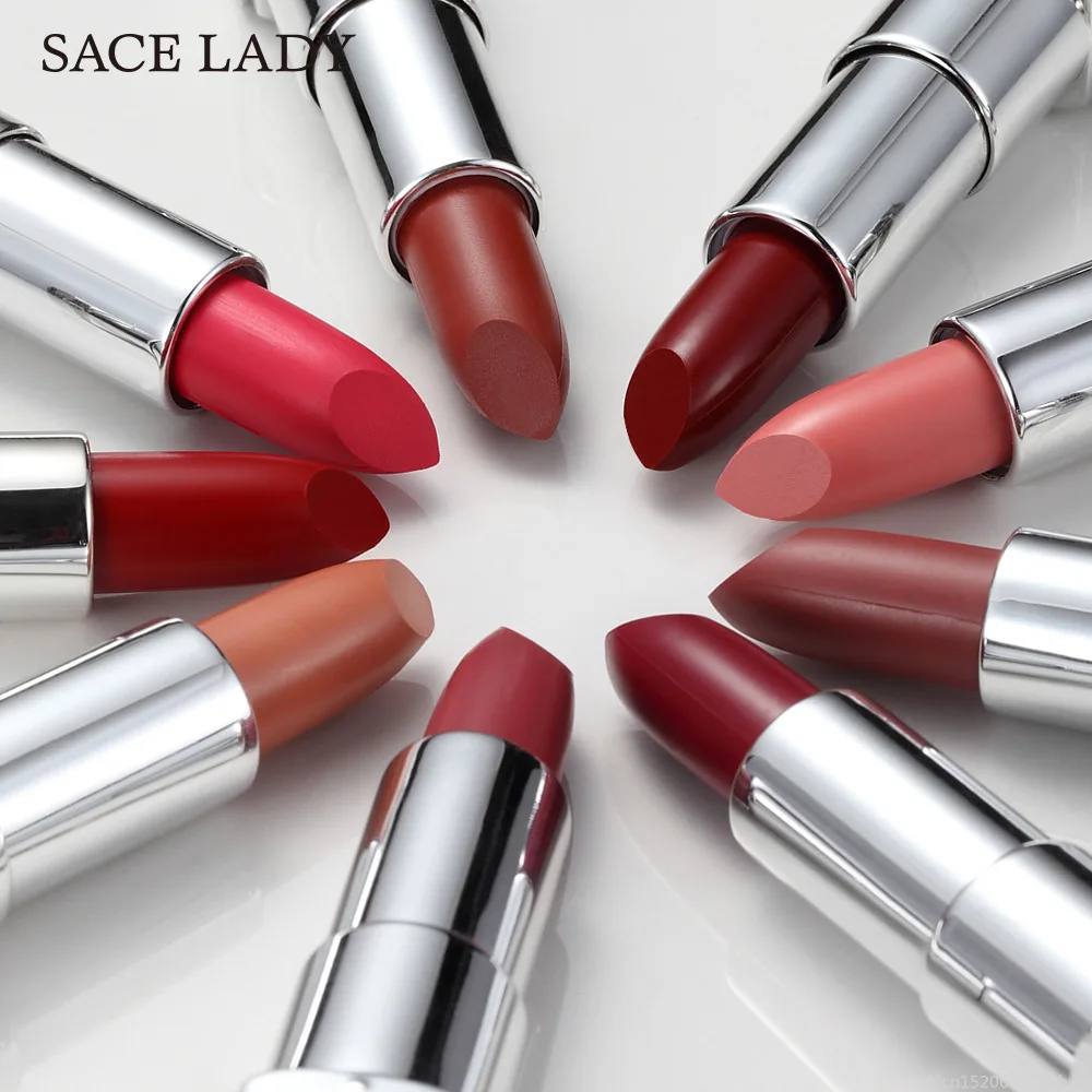 Стойкая матовая губная помада SACE LADY 9 цветов водостойкая пигментированная