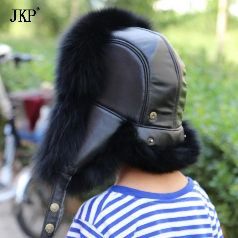 Оригинальные детские натуральным лисьим мехом головные уборы из натурального