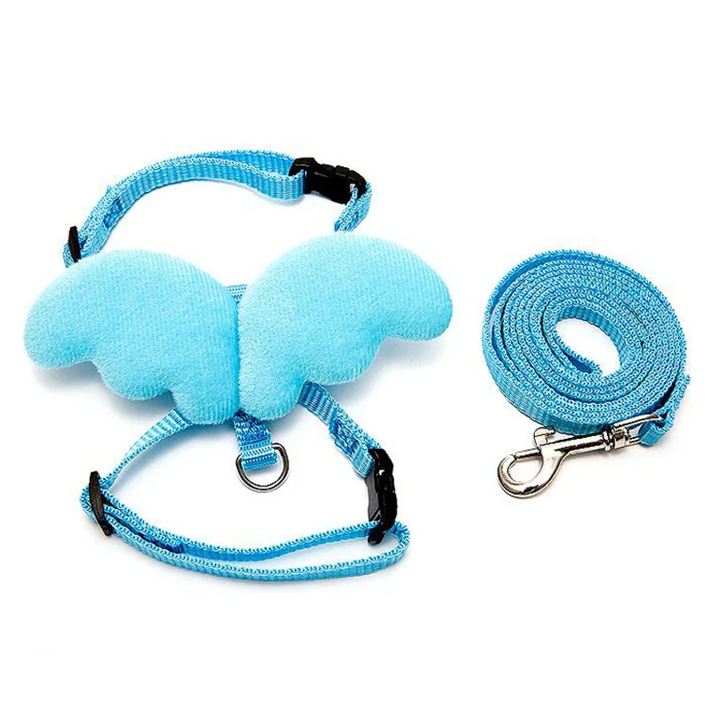 Luxury Angel Wings Dog Harness and Leash Set Design Nylon Chest Strap Lead Leashes For Small Dogs Walking Jogging 20E | Дом и сад