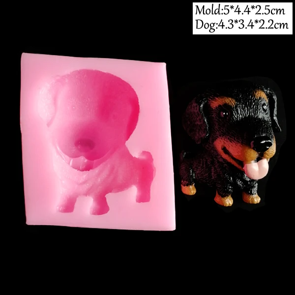 25 стилей, новинка, 3D силиконовая форма для мыла в виде милой собаки, формы для свечей, сделай сам, инструменты для украшения тортов из мастики, желе, конфеты, шоколад, полимер C340