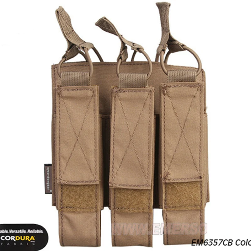 Emerson страйкбол охотничий Тактический модульный MOLLE с тройным открытым верхом SMG Mag