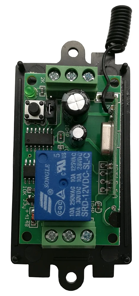 DC 9V 12V 24V 1 CH 1CH RF Wireless Remote Control Relay Switch Security System Receiver +Transmitter Garage Doors lamp/ shutters |