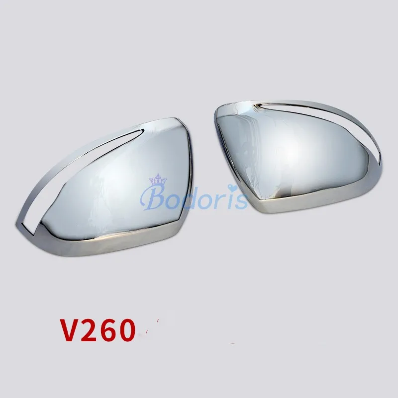 Car Styling Door Mirror Cover Rear View Overlay Chrome 2014 2015 2016 2017 2018 For Mercedes Benz V Class V260 Accessories | Автомобили и