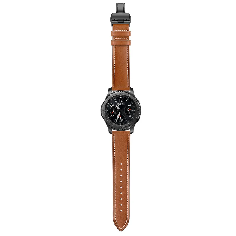 Кожаный ремешок для samsung gear S3 Frontier/классический ремешок для часов Galaxy watch 46 мм Браслет Смарт-часы аксессуары 22 мм ремешок для часов
