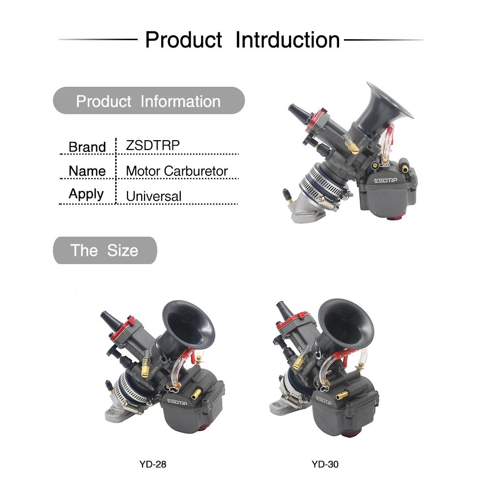 Alconstar-YD-MJN28 YD-MJN30 Motorcycle Competitive PWK Downdraft Carburetor Carburedor ATV UTV Cafe Racer Off Road XJR400 XT225 |
