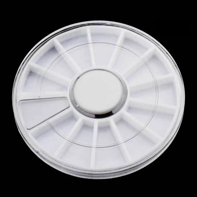 Новый 10x вращающийся контейнер чехол для дизайна ногтей Пустые колеса хранения