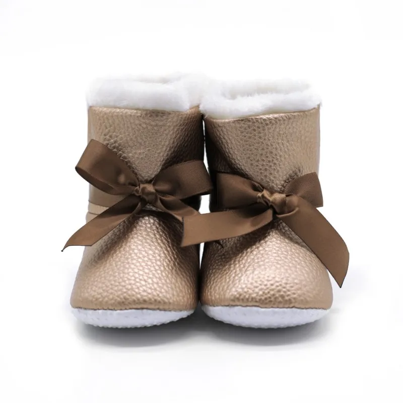 Winter Warm Baby Girls Princess Sweet Winter Boots First Walkersborn Cashmere Infant Toddler Kids Winter Shoes - Цвет: TG