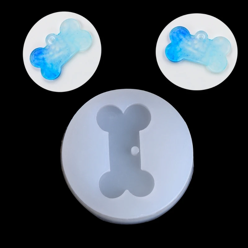

Transparent Silicone Bone Shape Pendant Mould Resin DIY Jewelry Making Tool