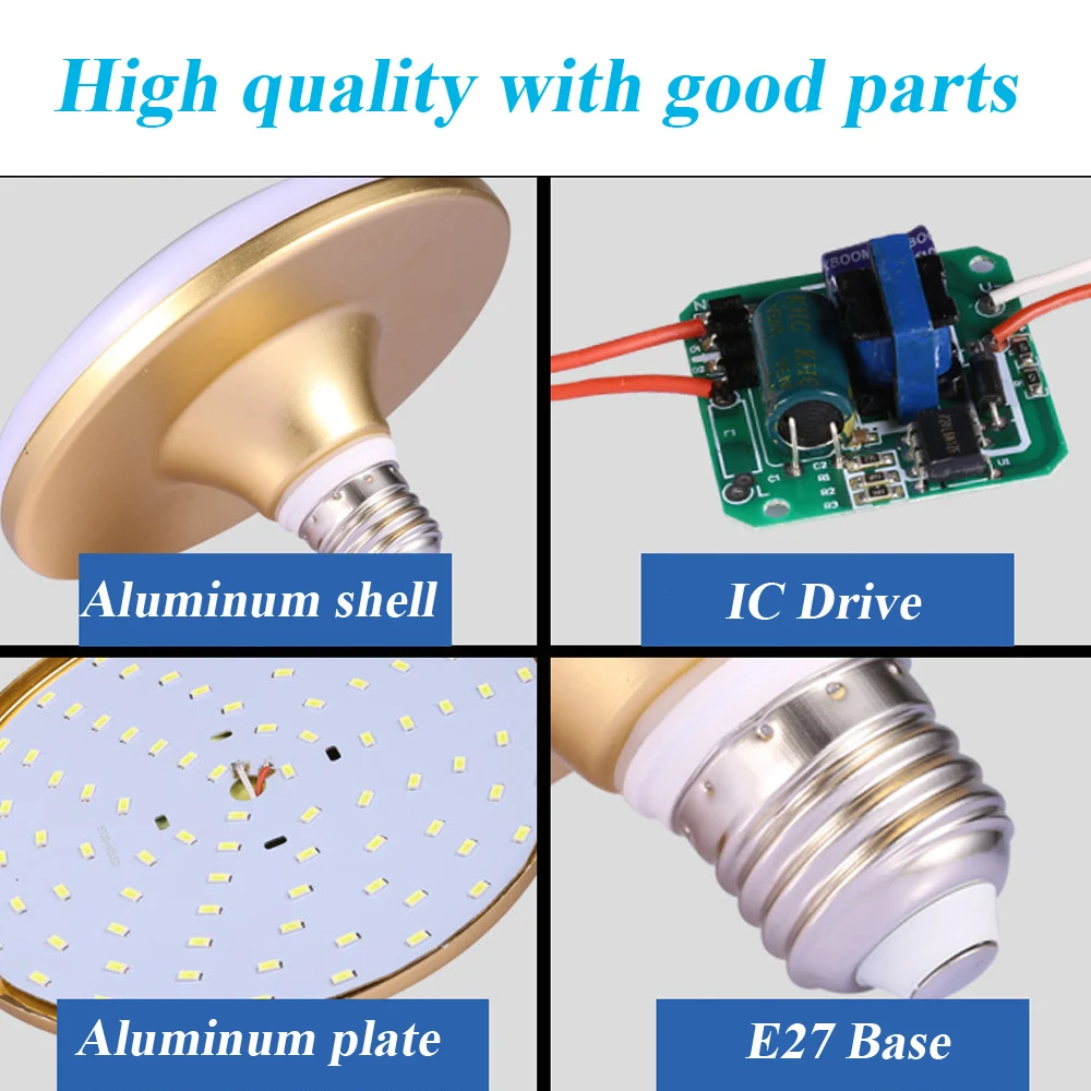 E27 Энергосберегающая светодиодная лампа 20 Вт 30 40 50 SMD 5730 плоская высокомощная