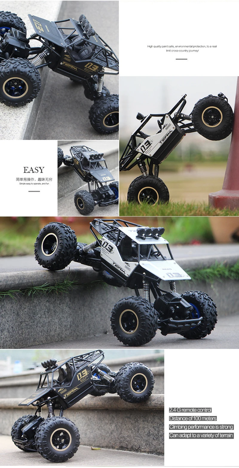 Новые 1 шт RC автомобили 1/12 2,4G рок, 4x4 вождения автомобиля двойной привод двигателей удаленного Управление модель автомобиля внедорожник игрушка 4WD D20