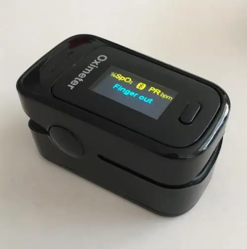 Andriod мобильное приложение+++ Bluetooth 4,0 OLED на палец Пульсоксиметр Пальчиковый Пульсоксиметр Пульсо крови Кислород SpO2 монитор сатурации - Цвет: Black