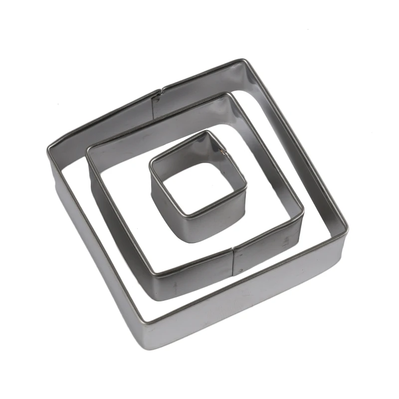 3 шт./компл. овальная квадратная Прямоугольная форма из нержавеющей
