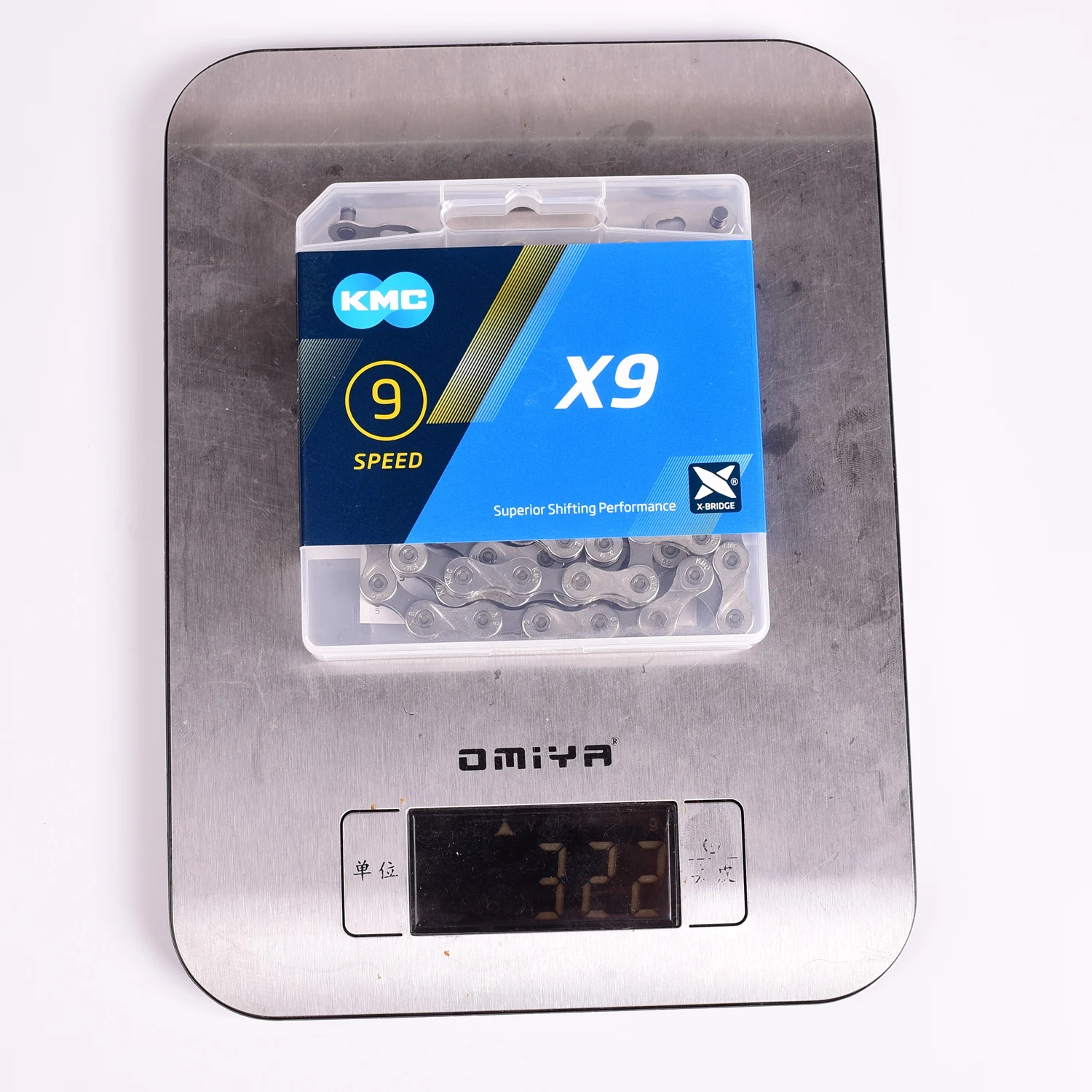 Цепь для горного и дорожного велосипеда KMC X9 X9.93 серебристая/серая 116L