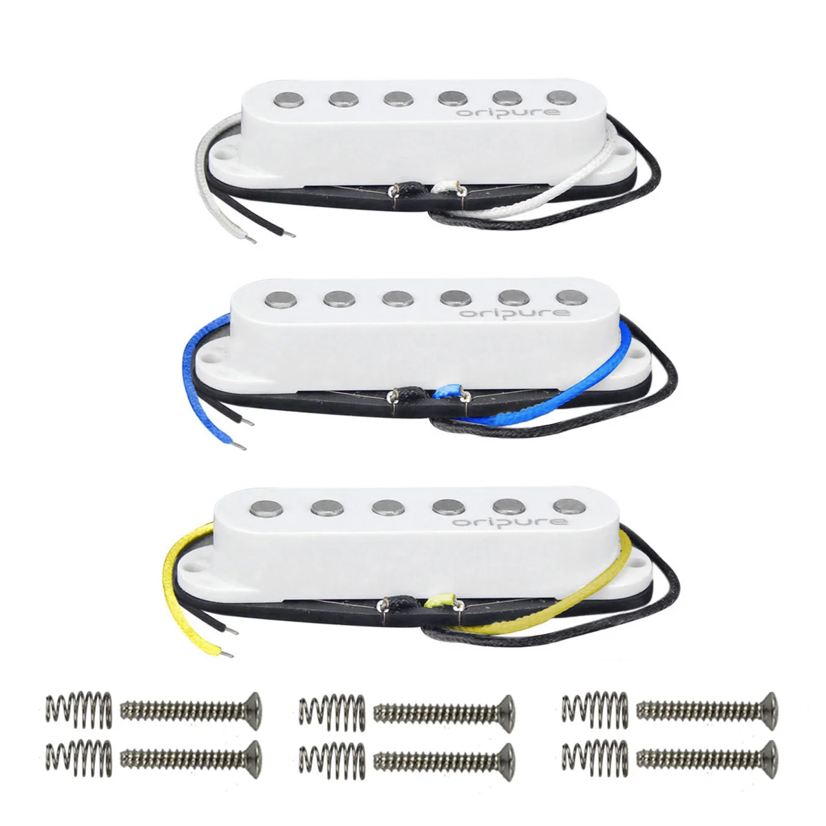 OriPure 3 шт./компл. Alnico 5 набор для пикапа с одной катушкой N/M/B белые гитарные пикапы
