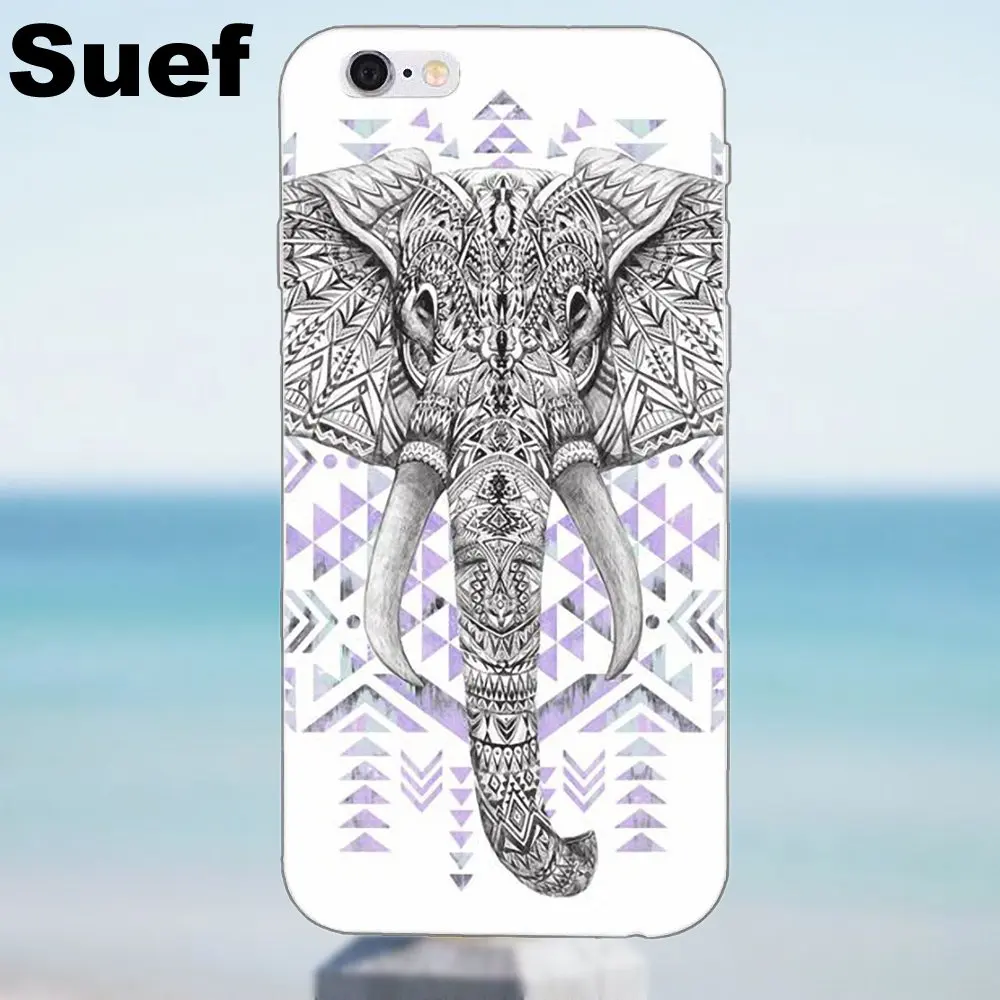 Суэф мягкий печати для IPhone X 4 4S 5 5S 5C SE 6 S 7 8 плюс Galaxy J1 j3 J5 J7 A3 A5 2016 2017 ацтеков