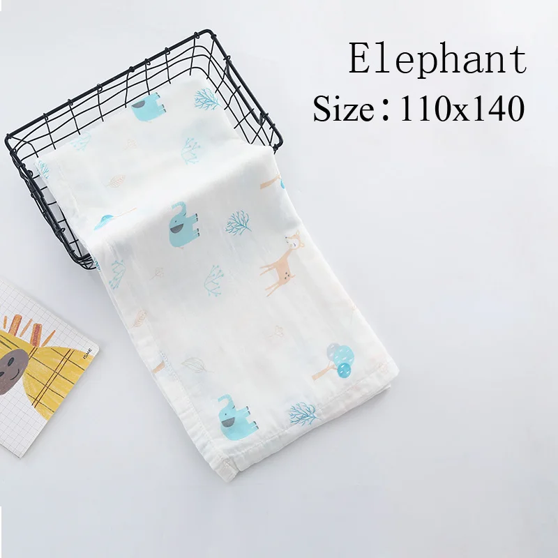 elephant 70% детское нижнее белье из бамбукового волокна муслиновые пеленки мягкие детские одеяла для новорожденных банные хлопкоывй, чехол для коляски коврик для ребенка с запахом плед L002 - Цвет: elephant