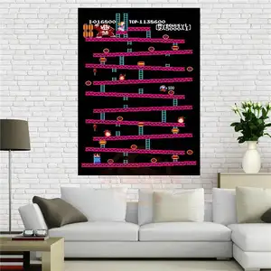 Игровой постер Donkey Kong в стиле ретро для Nintendo (классический постер Donkey Kong  NES) , 40x60 см, украшение для дома, Холщовый постер на заказ