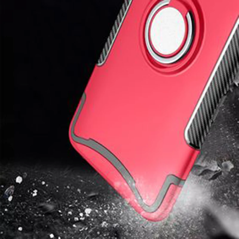 500pcs/lot DHL Carbon Fiber phone Case For OPPO FindX R9 R9S Cover R11 plus Youth Shell soft Ring armor Back | Мобильные телефоны и