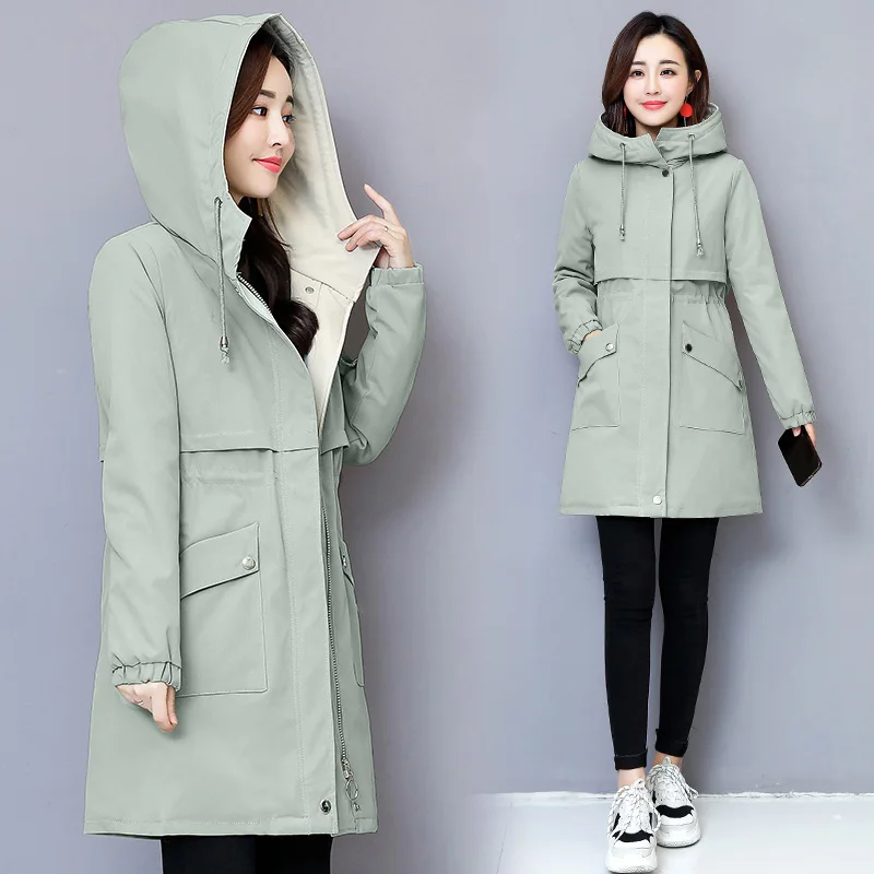 

Women's Mid-long Korean Edition Autumn and Winter 2020 New Cotton Thickened Ladies'Leisure Fashion Cotton Coat