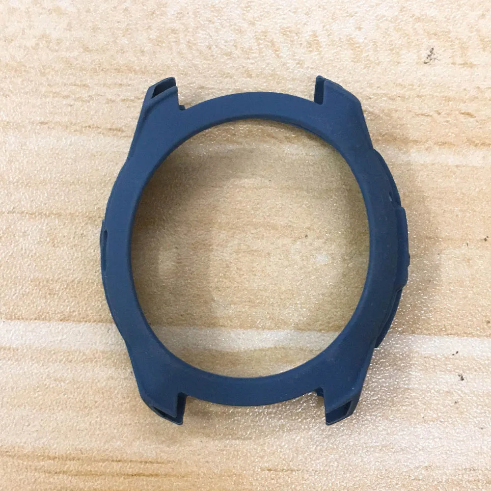 Dark blue Мягкий чехол для samsung Galaxy Watch 42 мм/46 мм/gear S3 Защитная рамка тонкий светильник силиконовый бампер несколько цветов аксессуары - Цвет ремешка: Dark blue