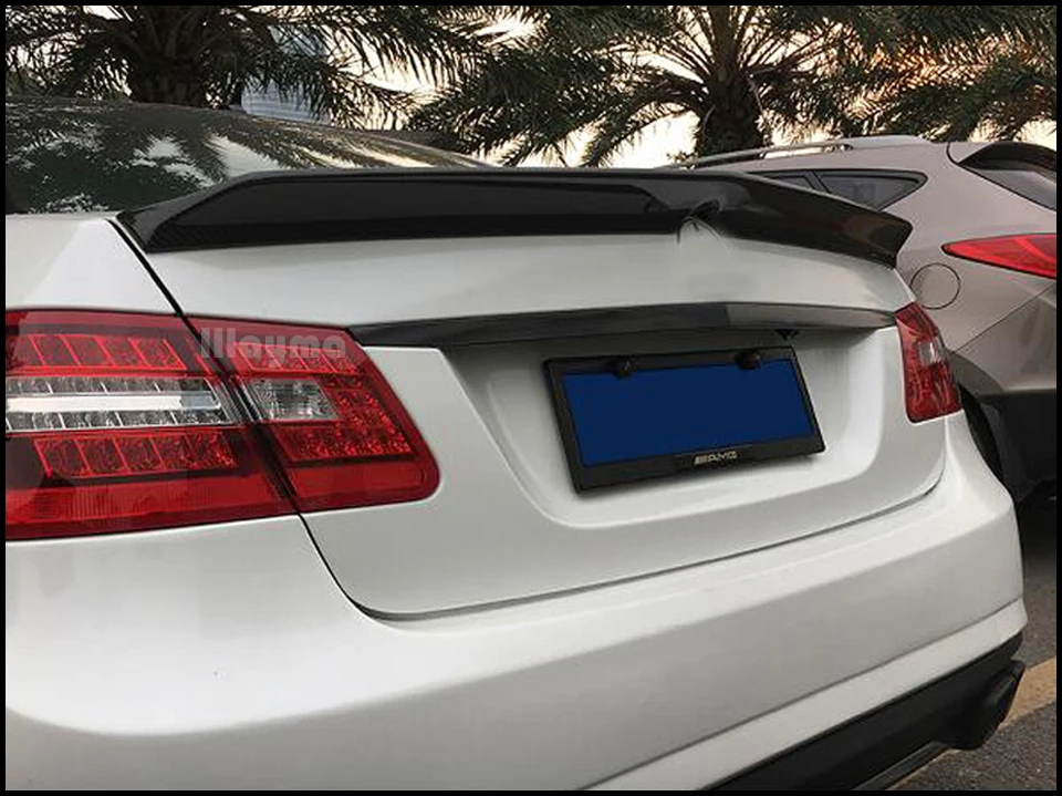 В стиле углеродного волокна спойлер заднего крыла для Mercedes-Benz E класса 4 двери E200 E260 E320 W212 2010- год задний автомобильный спойлер