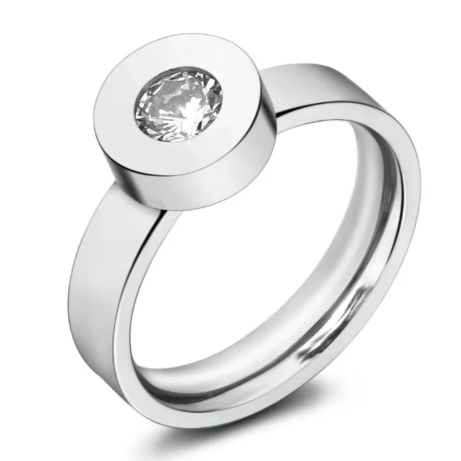 

2022 Sale Fine Jewelry Simple fashion personality titanium steel ring Crystal fromSwarovskis For Women and female Fit Party