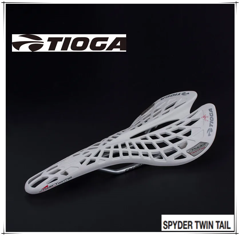 Tioga седло 145 г Twintail седло Spyderweb дорожный велосипед mtb велосипедное седло ультралегкое белое цвет комплект из сплава
