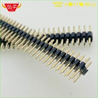 1 27mm pitch 2x50p 100pin male strip connector socket double row straight pin header withstand high temperatures gold plated 1au